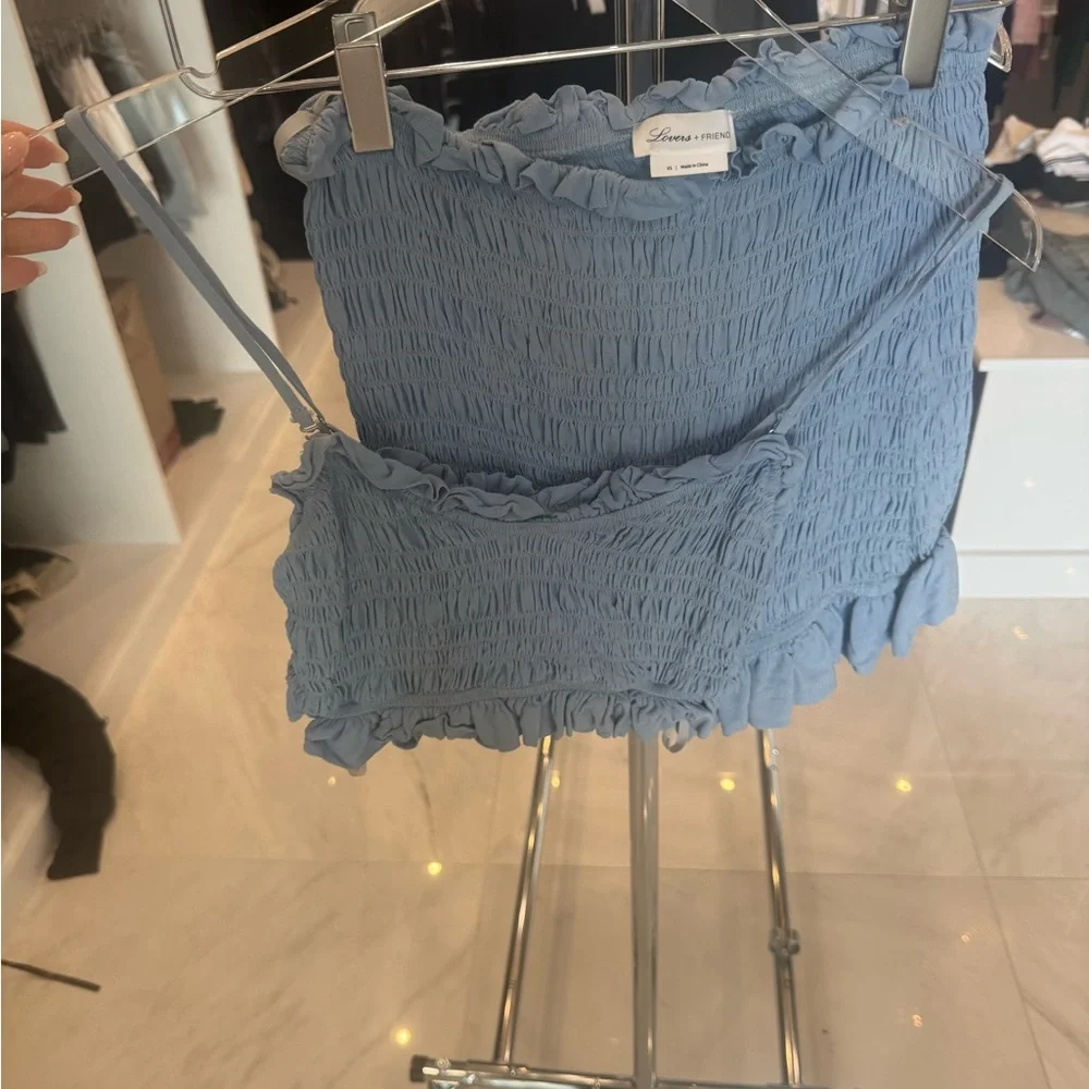 Lovers + Friends Light Blue Crop Top and Skirt Set - Picture 5 of 6